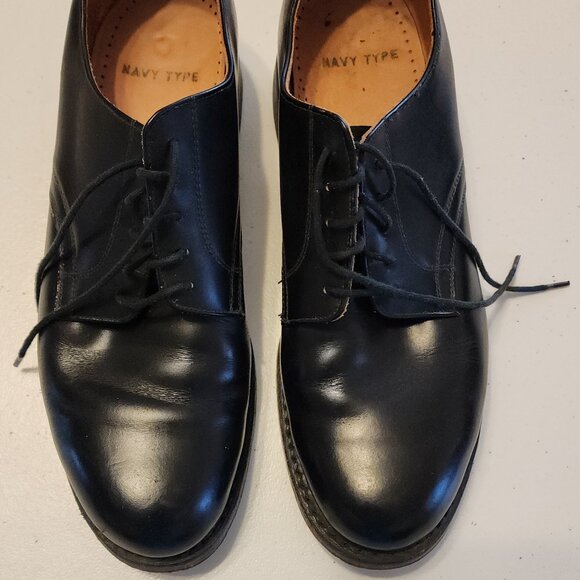 Vintage Black Leather U.S. Navy Service Shoes/Red Wing 101 Postman Oxfords 7 ? main image 15